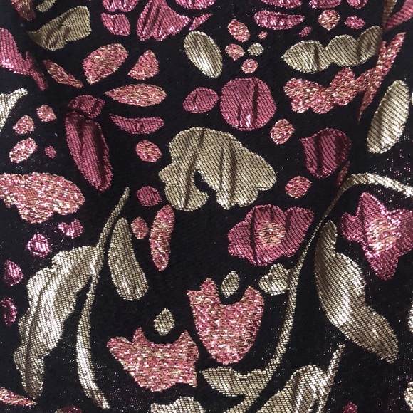 Free People Metallic mini flare black and pink dress - Picture 2 of 6